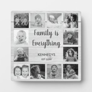 Plaque Photo Bois rustique 12 Photo Collage noir et blanc