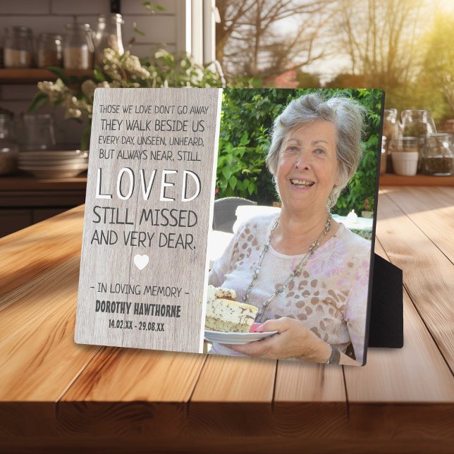 Plaque Photo Bois rustique léger | Mémorial photo (Créateur téléchargé)