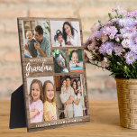 Plaque Photo Bois rustique Nous t'aimons Grand-mère Petits-enfa<br><div class="desc">Cadeau de plaque photo customisé pour grand-mère personnalisée avec des photos et des noms de petits-enfants.Fait un cadeau spécial,  mémorable et unique pour les vacances,  anniversaire,  grand-parents jour,  mère jour et Noël.</div>