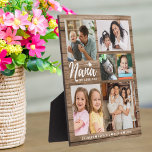 Plaque Photo Bois rustique Nous vous aimons Nana Grandkids 6 Ph<br><div class="desc">Plaque photo nana customisée avec des noms de petits-enfants et des photos de petits-enfants sur un arrière - plan rustique en bois. Fait un cadeau spécial,  mémorable et unique pour les vacances,  anniversaire,  grand-parents jour,  jour de la mère et Noël.</div>