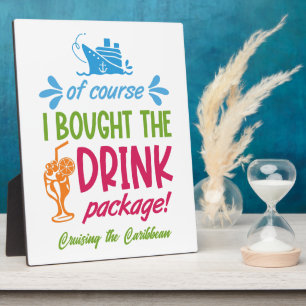 Plaque Photo Boissons de croisière à destination personnalisée