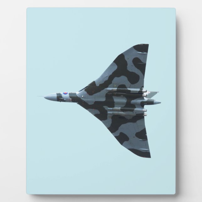 Plaque Photo Bombardier Vulcain en vol (Devant)