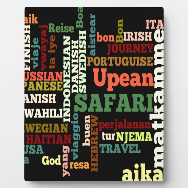 Plaque Photo Bon Italian Irish Safari Hapanese Voyage (Devant)