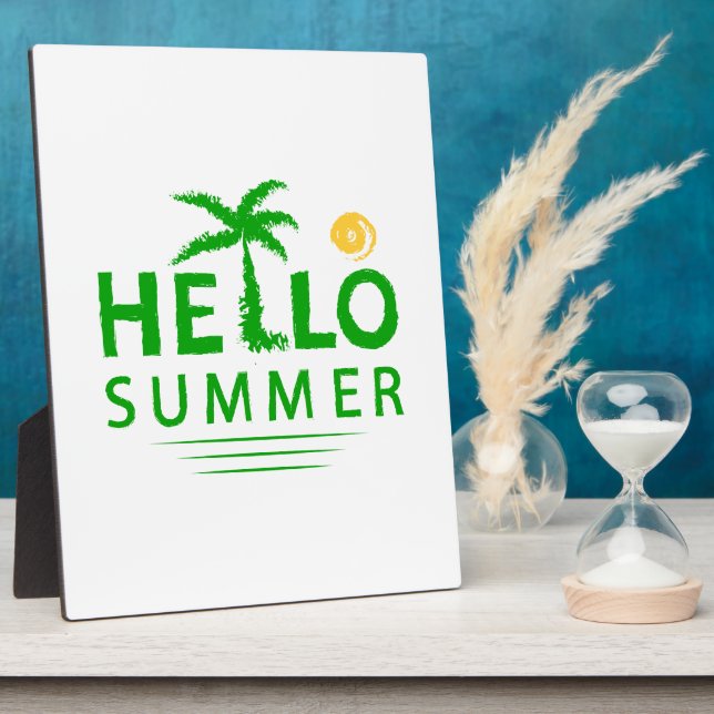 Plaque Photo Bonjour été (Côté)