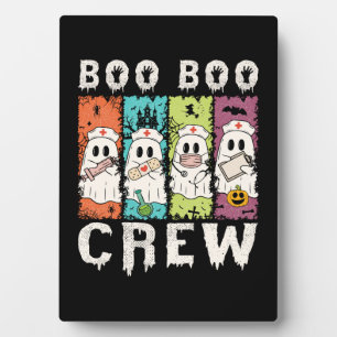 Plaque Photo Boo Boo Crew Infirmière d'Halloween