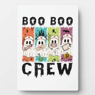 Plaque Photo Boo Boo Crew Infirmière d'Halloween
