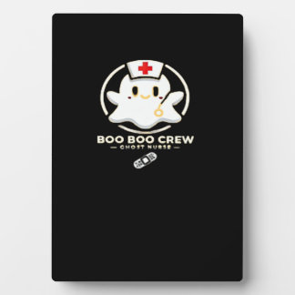 Plaque Photo Boo Boo Crew Infirmière fantôme - Hallowe mignonne