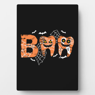 Plaque Photo Boo Halloween dents dents dents dents