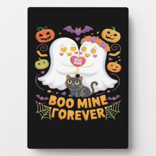 Plaque Photo Boo Mine Forever Mignonne Fantômes Noir Chat Aimer