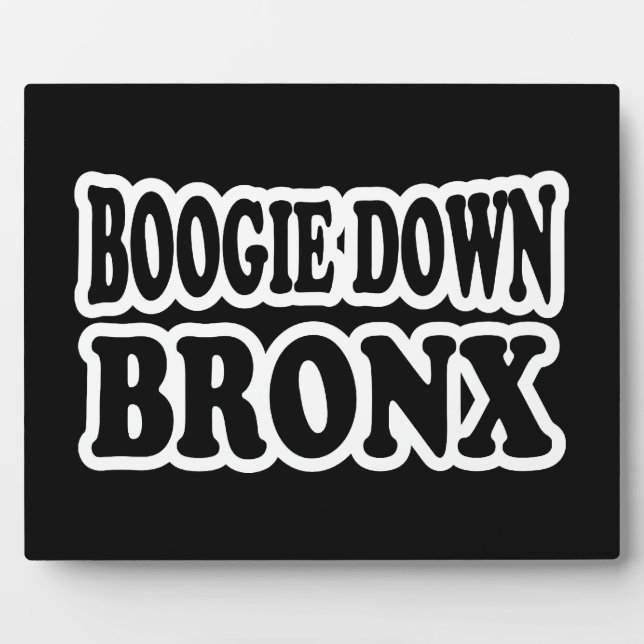 Plaque Photo Boogie Down Bronx, NYC (Devant)