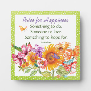 Plaque Photo Bordure de point d'aquarelle florale inspirante (v