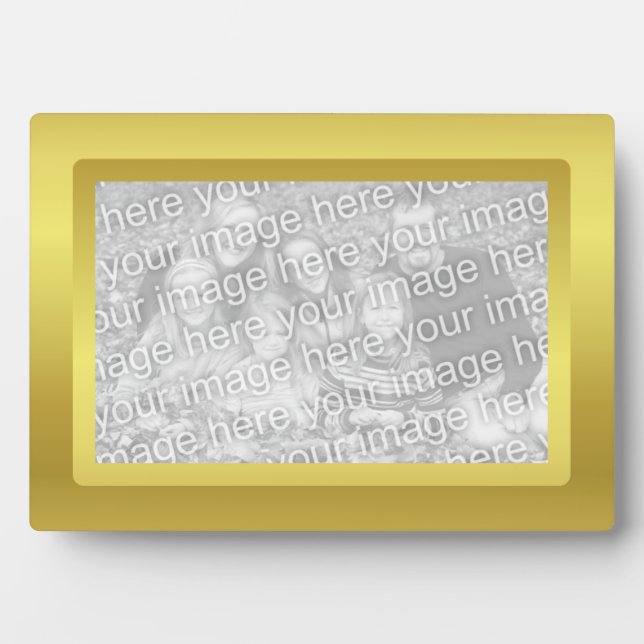 Plaque Photo Bordure dorée (Devant)