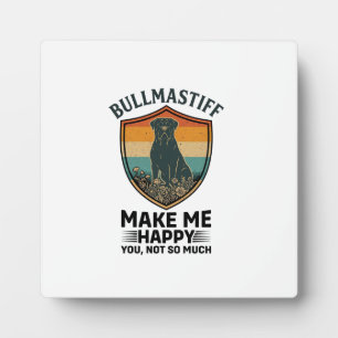 Plaque Photo Bouclier de chien Bullmastiff Me rendre heureux Ré