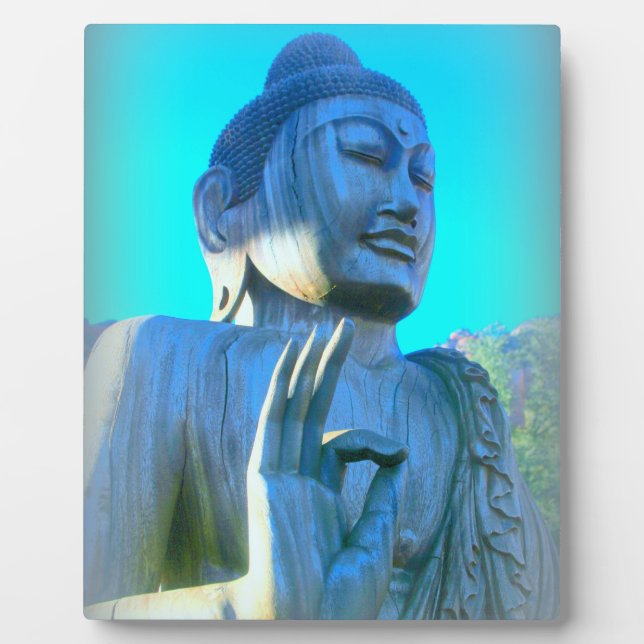 Plaque Photo bouddha bleu (Devant)