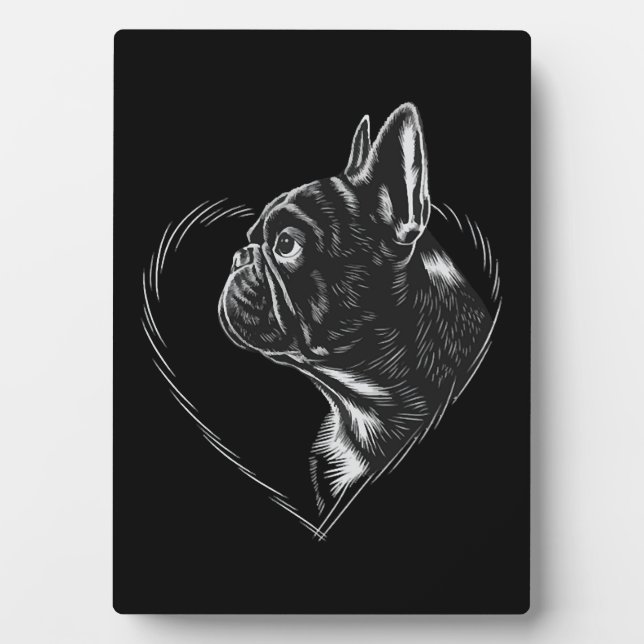 Plaque Photo Bouledogue français (Devant)