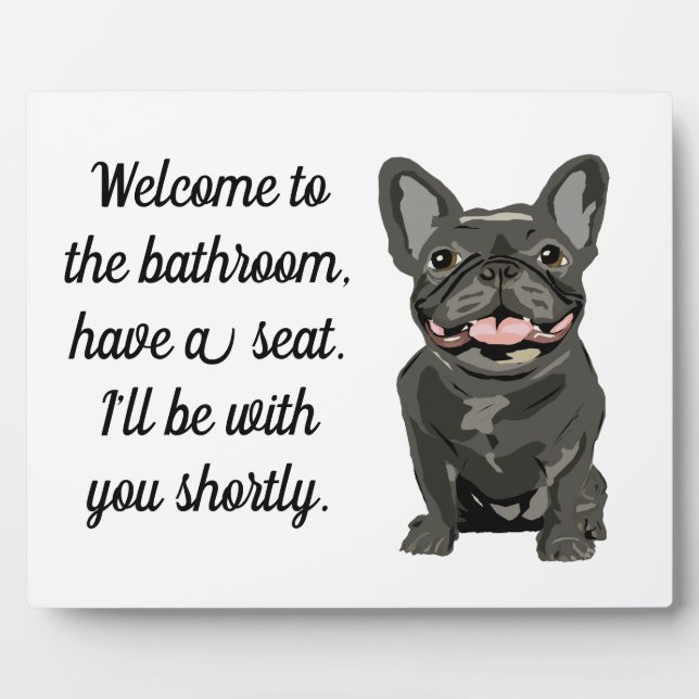 Plaque Photo Bouledogue français bringé (Devant)
