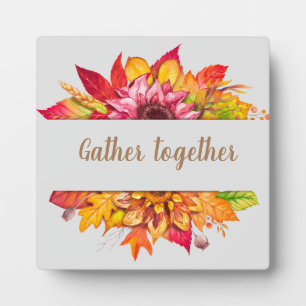 Plaque Photo Bouquet d'automne Thanksgiving Custom