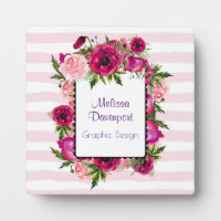 Bouquet de fleurs roses et coquelicots sur bandes 