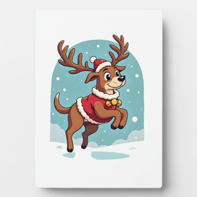 Plaque Photo Boxer Reindeer Dash (Devant)