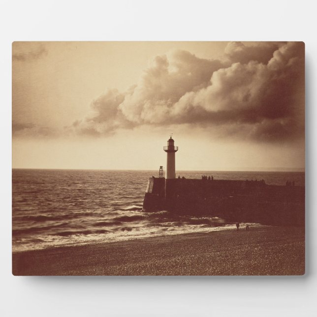Plaque Photo Breakwater at Sete, c.1855 (albumen print from a c (Devant)
