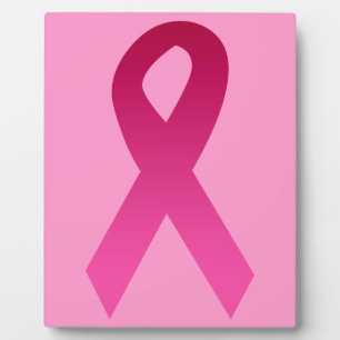 Plaque Photo Breast cancer awareness pink ribbon