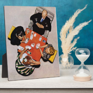 Plaque Photo Bridge Game par Norman Rockwell