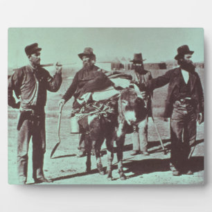 Plaque Photo Brocheurs d'or nord-américains, vers 1849 (photo b