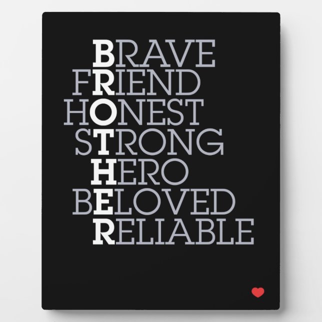 Plaque Photo Brother Gift (Devant)