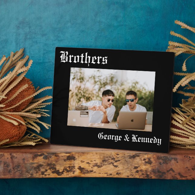 Plaque Photo Brother Photo personnalisée Keepsaké Cadeau Brothe (Côté)