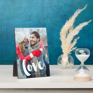 Plaque Photo Brush Typography Love