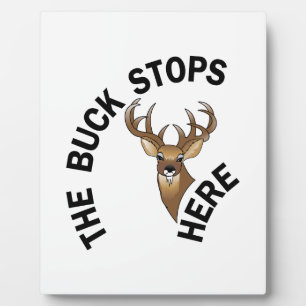 Plaque Photo Buck Stops Ici