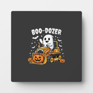 Plaque Photo Bulldozer fantôme Halloween Boo Dozer_1