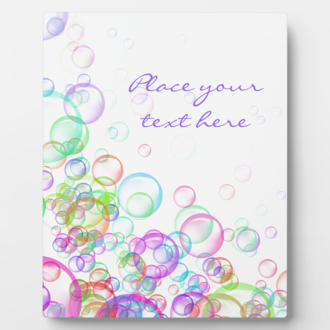 Plaque Photo Bulles de savon (Devant)