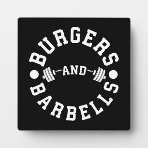 Plaque Photo Burgers et Barbells - Drôle Exercice Motivationnel