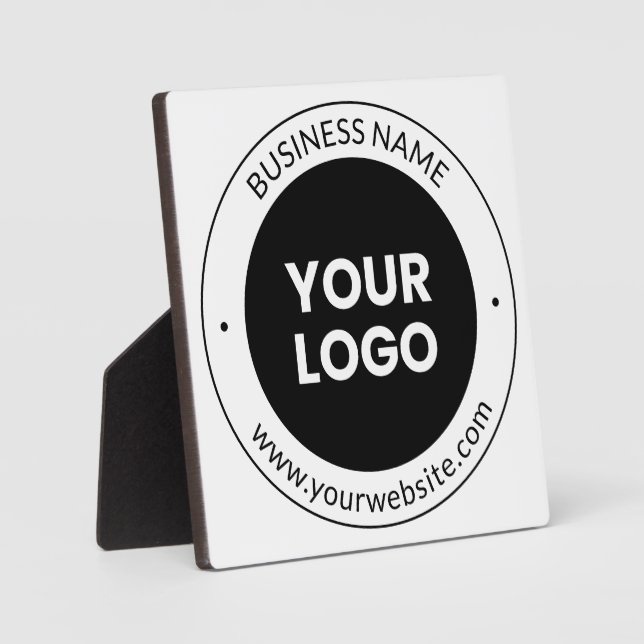 Plaque Photo Business Name & Website ou Slogan, Merci Etc. (Recto)