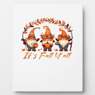 Plaque Photo C’est automne Y’all Citrouille Gnome Autumn Tree F