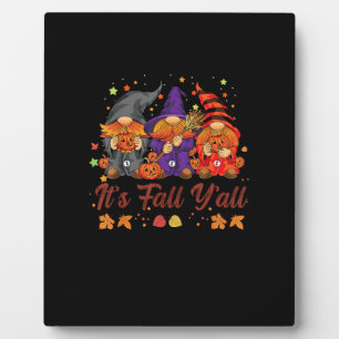 Plaque Photo C’est automne Y’all Halloween Gnomes Citrouille au