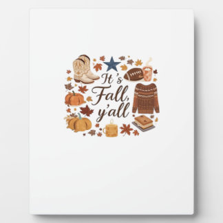 Plaque Photo C’est la conception de base de Fall Y’all