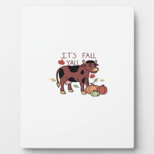 Plaque Photo C’est le style rétro de la vache Fall Y’all