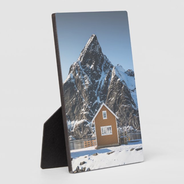 Plaque Photo Cabine jaune Lofoten (Côté)