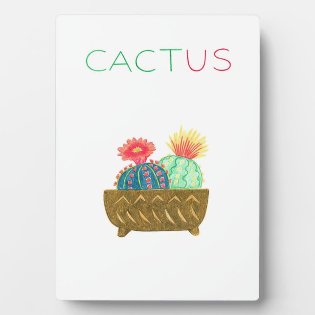Plaque Photo Cactus (Devant)