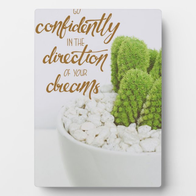 Plaque Photo Cactus Go Confidentiellement (Devant)