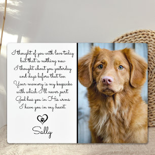 Plaque Photo Cadeau à la Mémoire du Chien - Citation de Sympath