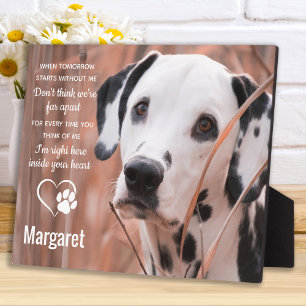 Plaque Photo Cadeau à la Mémoire du Chien - Objet-souvenir de R