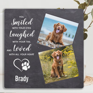 Plaque Photo Cadeau à la mémoire d'un chien - Sympathie pour la