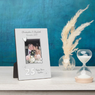 Plaque Photo Cadeau anniversaire 25 ans avec noms et photo