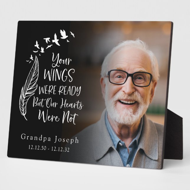 Plaque Photo Cadeau commémoratif de photo de famille pour des a (Côté)