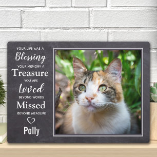 Plaque Photo Cadeau commémoratif pour chat - Cadeau de sympathi