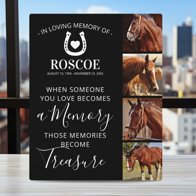 Plaque Photo Cadeau commémoratif pour cheval - Équin (Créateur téléchargé)
