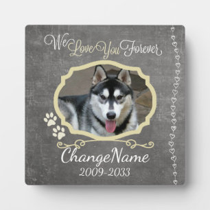 Plaque Photo Cadeau commémoratif pour chien aimé à jamais